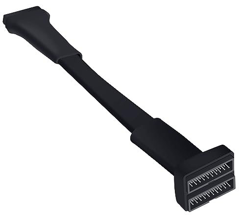 HOXIBSL USB 3.0 Header Splitter Extension Cable,Computer Internal Motherboard USB 3.0 hub Splitter 19/20 Pin IDC 1 to 2 Y-Type Adapter DIY-Cable 5.8 in