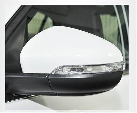 Auto Spiegelkappen Auto Seite Spiegel Abdeckung Kappe Für VW Für Golf MK6 6 VI Für GTI R20 Rück Ersetzen Rechts Links Weiß Gehäuse Seitenspiegelkappen (Farbe : Right Side RH)