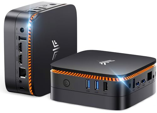 NiPoGi AK1PLUS Mini PC 16GB DDR4 1024GB M.2 SSD,Ιntel 12th Gen Alder Lake-Ν N95(Max 3,4GHz),Mini Computer mit 4K@60Hz UHD Dual Display/WiFi 5/BT4.2/RJ45,Micro PC für Geschäftsbüro, Schule,Heimkino