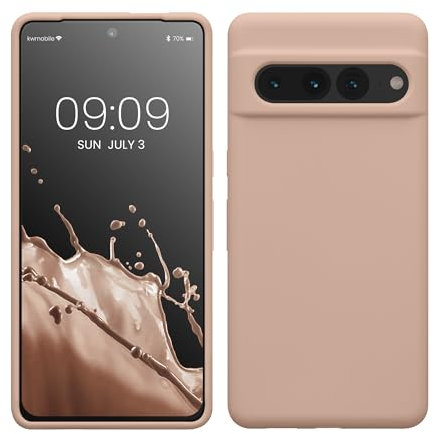 kwmobile Handyhülle für Google Pixel 7 Pro Hülle, für Pixel 7 Pro Case - Hülle Silikon - kabelloses Laden - Altrosa matt