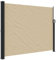 vidaXL Toldo Lateral retráctil Beige 160x600 cm