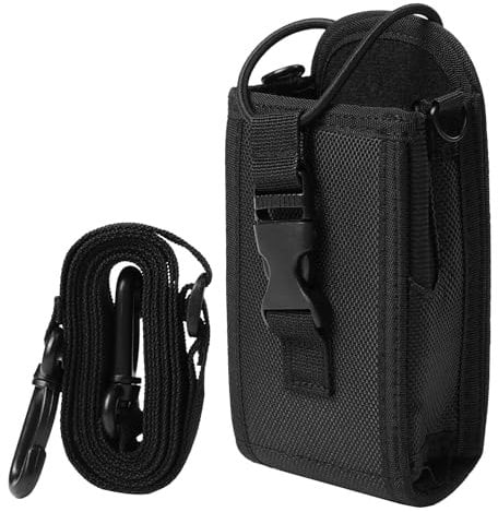 SUNDELY Carrying Case Holder Holster Pouch Bag Compatible with Motorola Radio GP328 GP340 GP380 DP1400 DP3400 DP4600e DP4601 DP4800 HT1250 PR860 PRO7150 (Nylon Case with Adjustbale Belt Loop & Strap)