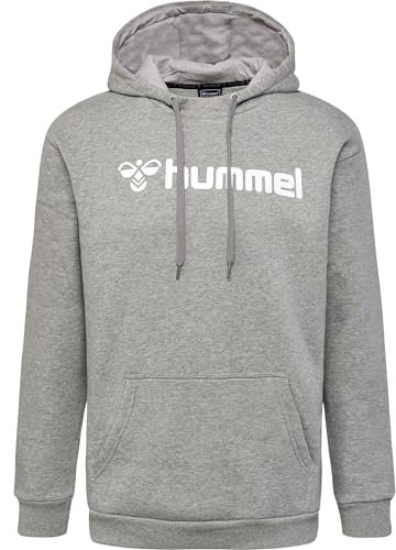 hummel Herren Hmlmover Cotton Hoodie Sweatshirt, Grey Melange, XL EU