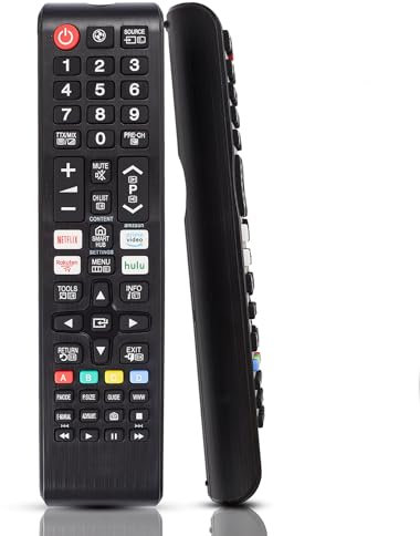 Universeller Ersatz für die Samsung TV-Fernbedienung für alle Samsung LCD LED HDTV 3D Smart TVs, Keine Einrichtung erforderlich,Fernbedienung mit Netflix-, YouTube- und Hulu-Tasten