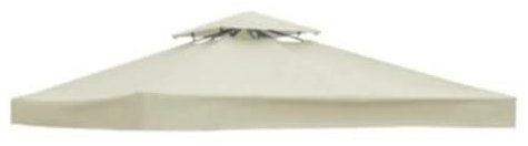 Toile Pour Tonnelle Couverture supérieure d'auvent de remplacement de 3x3 mètres, tissu de tente à quatre coins pliable, Protection UV, pavillon de Patio, remplacement de la couverture supérieure d'au