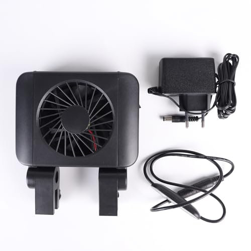 efuturetime Ventilador de Acuario, 3W, 5 Velocidades Ajustables, Bajo Ruido, Ventilador de Acuario de Pinza con Temporizador para Acuario de 40cm, 1 Ventilador