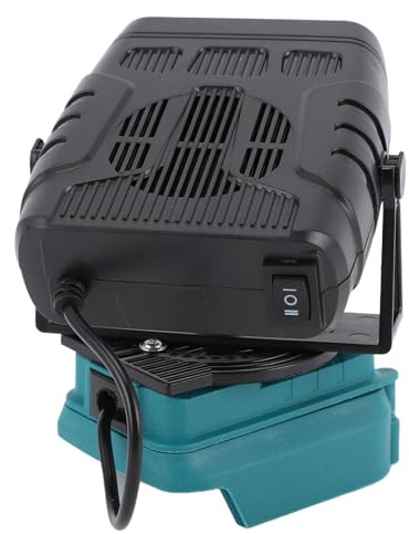 Cuifati Scaldabagno Alimentato a Batteria, Ventola Riscaldante per Auto Portatile 200 W, Temperatura Costante, Riscaldatore Elettrico per Auto, Uso Interno, con Doppie Porte USB 2