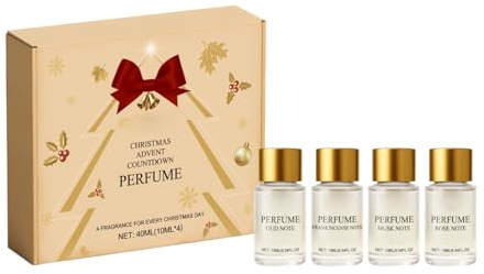 Premium Parfum Adventskalender 2025, Parfüm-Adventskalender 2025, Eau de Toilette für Frauen, Reiseparfüms – Weihnachtskalender, Düfte Countdown-Kalender 4PC (A)
