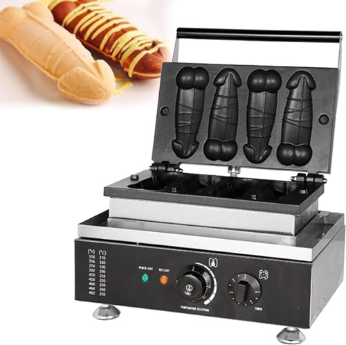 Commercial Waffle Maker - Non-Stick Electric Waffle Iron for Restaurants and Snack Bars, Stainless Steel Chaffle Maker for Party and Food Cart Use