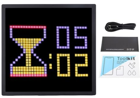 LED-Pixel-Kunst-Display, 32 x 32 cm, digitaler Bilderrahmen mit Pixelwolke, digitaler Bilderrahmen mit App-Steuerung für