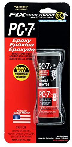 PC-Products 027776 PC-7 Heavy Duty Permanent Repair Paste Epoxy, 2 Ounce, Dark Grey