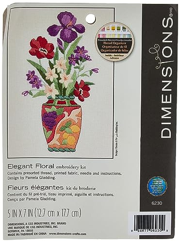 Dimensions Elegant Floral, Cotton, 5x7, 1