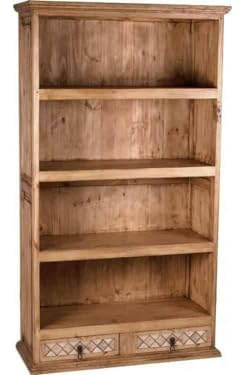 MiaMöbel Bücherregal Mexico Möbel 107x190x44 cm Landhausstil Massivholz Pinie Honig