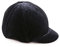 Reithelm-Überzug aus Velourssamt schwarz schwarz 53-57 cm