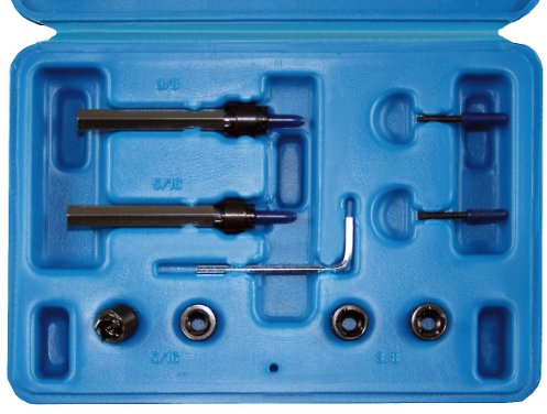 SW-Stahl Schweißpunktfräsersatz HSS - 9-teilig für Blechbearbeitung | Profi Punktfräser-Set zum präzisen Ausbohren von Schweißpunkten, inklusive Ersatzbohrkronen in stabiler Aufbewahrungsbox