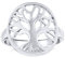 Anneau Arbre de Vie Celtique Cercle Ouvert Rond pour Femme pour Adolescente en Argent Sterling 925