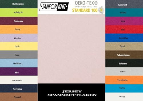 EXKLUSIV HEIMTEXTIL Drap housse en jersey rose 60 x 120-70 x 140 cm