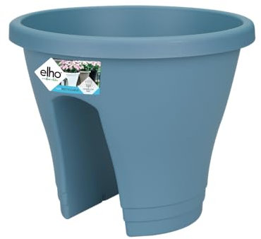 Elho Corsica Flower Bridge 30 - Planteur pour Balcon & Extérieur - Ø 29.0 x H 23.8 cm - Bleu/Bleu Vintage