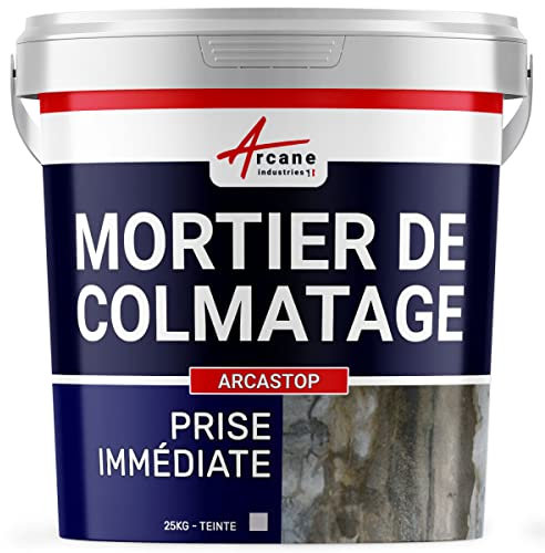 Mortero antiinfiltración agua de fraguado ultra rápido para colmatación: ARCASTOP - 25 kg - ARCANE INDUSTRIES