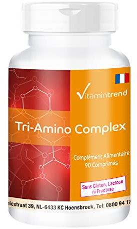 Vitamintrend Aminosäuren Komplex, 90 Tabletten, mit L-Arginin, L-Ornithin und L-Lysin, Nahrungsergänzungsmittel vegan ohne Magnesiumstearat, in Deutschland hergestellt