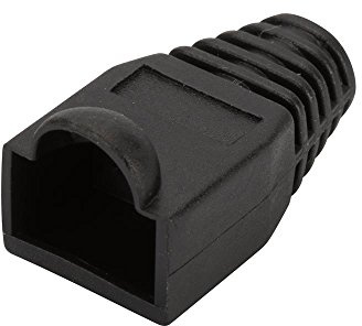 DIGITUS A-MOT 8/8 – Knickschutztülle für RJ45 Netzwerkstecker – 1 Stück – Für Cat 5e, Cat 6 & Cat 6A Ethernet Stecker – Tülle für Cat5e, Cat6, Cat6A Netzwerkkabel mit Crimpstecker – Schwarz