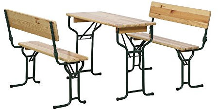 H.G. 945138 Festzeltgarnitur mit Rücken, 3-teilig, 110 x 50 cm