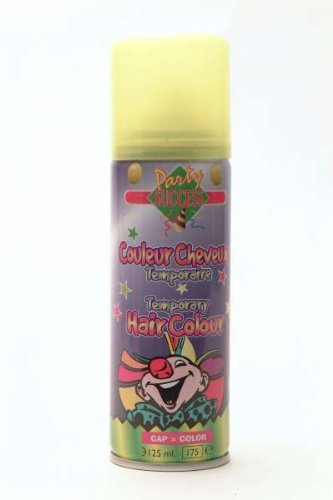 Party Success Laque à Cheveux Fluo Jaune - 125 ml Facile à Enlever