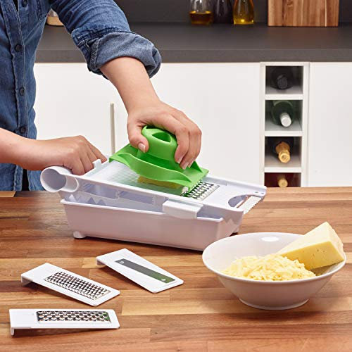 Vinsani® 6 in 1 Kitchen Mandoline Slicer Grater Cheese Chocolate Vegetable Cutter Spiralizer