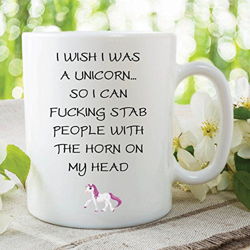 Grossier Nouveauté Marrant Tasses Licorne Magique | Disney pour Adultes Excentrique Cadeaux pour Femmes Tasse à Café (WSDMUG123)