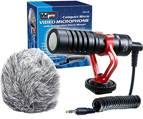 Vidpro XM-cm Compact Micro Video Microphone with Integrated Shock Mount