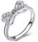 Uloveido Mädchens 925 Sterlingsilber Weißes Gold Überzogen Klare CZ Hochzeitsband Jubiläum Criss Cross Ring Y383
