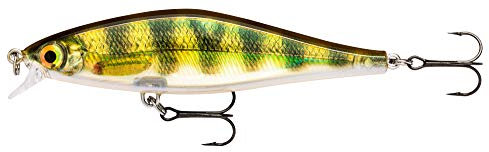 Rapala - Shadow Rap Shad Angelköder - Angelzubehör für Große Fische - Süßwasser Spinnköder - Lauftiefe 0.9-1.2m - Fischköder 9cm, 12g - Hergestellt in Estland - Live Perch
