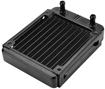 ASHATA 120MM Computer CPU Water Cooling Radiator, 10 tubes Pure Aluminum Radiator, Computer Heat Exchanger, Liquid Heat Exchanger, Thermal Radiation CPU Radiator for Computer Host Water Cooling
