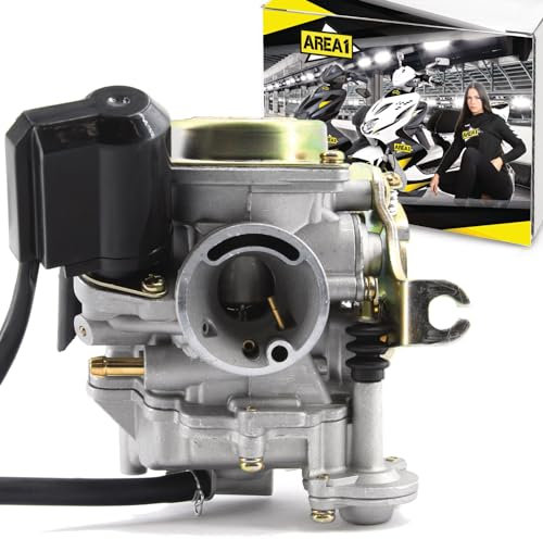 Area1 Ersatz Vergaser 18mm für 50ccm 4Takt. Kompatibel mit Ering BT49QT, Red Wing, Smart Rider, Speedy, Sprint, Eurocka F22, Fifty, GTR-B, Jet HT50QT, Matador, New Cute JJ50QT, Q-One ZN50QT, R8