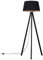 MiniSun | Modern Black Wood Tripod Design Floor Lamp with a Matt Black/Copper Geometric Shade | Floor Lamps & Torchieres, Home Décor & Improvement Essential | Includes 6W LED E27 Light Bulb