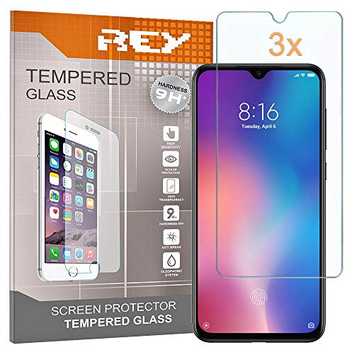 3X Protector de Pantalla para XIAOMI MI 9 SE / Mi9 SE, Cristal Vidrio Templado Premium