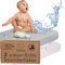 Bisoo Spannbettlaken Beistellbett 90x55 - wasserdichte Bettlaken Matratzenschoner Baby 100% Baumwolljersey Öko-Tex - Kompatibel Kindercraft Fabimax- 2 Stück Set Weiß + Grau 55x90