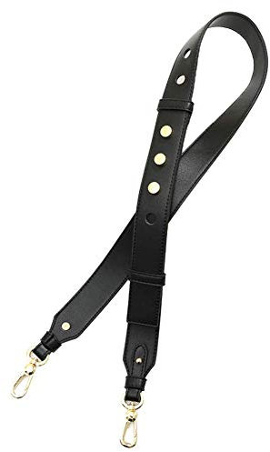 Herbests Leder Schultergurt für alle Umhängetaschen, Tragetaschen und Crossbody Handtaschen Verstellbar für Damen und Herren Breiter Schultergurt für Handtaschen Schwarz