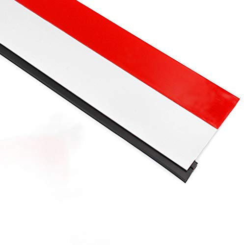 TYSC Insect Strip Self-adhesive Anti-mouse Door Stop Tape, Windproof Baffle For Gaps In Wooden Doors,aluminum Alloy Door Bottom Seal (Color : Silver+black leather strip)