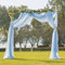 PONY DANCE Querbehang Gardine mit Farbverlauf Freihandbogen für Hochzeit & Geburtstag Deko Hausbett Vorhang Baby Freihanddeko für Traubogen, 1er-Set H 548 x B 152 cm, Weiß+Hellblau