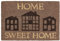 Carpido Fußmatte Kokos Home Sweet Home – Türmatte 40x60 cm – antibakterielle Eingangsmatte grau – Kokosmatte mit Vinylrücken – natürliches Material – 100% Kokos