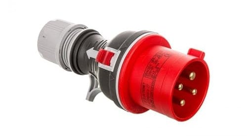 Tragbarer Stecker gerade 4P 32A 400V rot TWIST WPP 32/4 IP-44 922076 elektromet 5906197488094