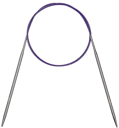 Coopay Rundstricknadeln 100 cm, 4,5 mm Stricknadeln Rundstricknadel Edelstahl Rundstricknadeln mit Flexibel Kabel, Robust Rund Stricknadeln für Decken Stricken & Große Projekte