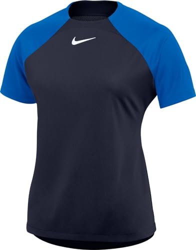 NIKE DH9242-451 W NK DF ACDPR SS TOP K T-shirt Women's OBSIDIAN/ROYAL BLUE/WHITE Size M
