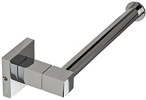 Vetrineinrete® Porta rotolo per carta igienica da muro in acciaio fissaggio con viti o senza viti arredo bagno