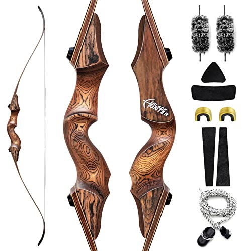 Black Hunter 60 Zoll Recurvebogen 20-60 Lbs Takedown Sportbogen Mit Zubehör Jagd Recurve Für Rechtshänder Anfänger Erwachsene (20LBS)