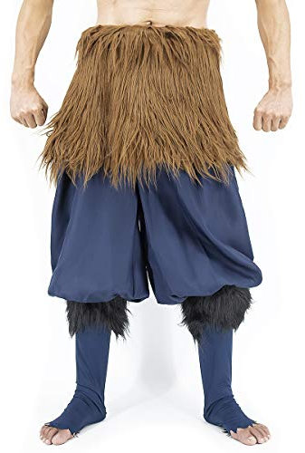 Jiumaocleu Hashibira Inosuke Cosplay Kostüm, Anime Charakter Hashibira Inosuke Schürze Hose mit Plüschrock, Verkleidung Outfit Cosplay Kleidung für Party Karneval