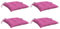 vidaXL Stuhlkissen 4 STK., Sitzkissen mit Bändern, Sitzauflage Outdoor Indoor, Stuhlauflagen Kissen für Gartenstuhl, Rosa 50x50cm Oxford-Gewebe