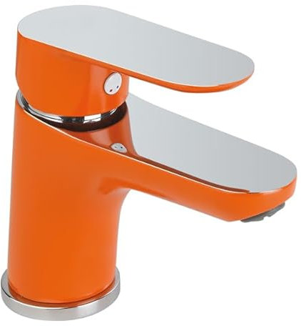 Mitigeur de lavabo chromé/orange KEVON by Eurosanit
