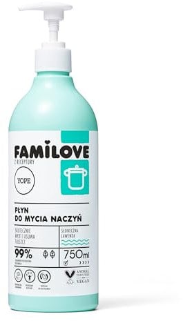 YOPE FAMILOVE Natürliches Spülmittel | 99% natürliche Inhaltsstoffe | 750ml